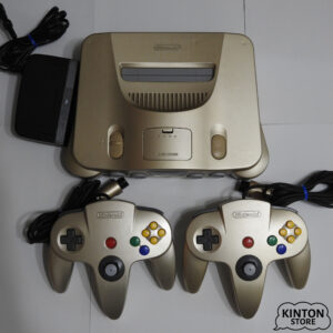 NINTENDO64 DORADO + 2 mandos + cable de alimentación